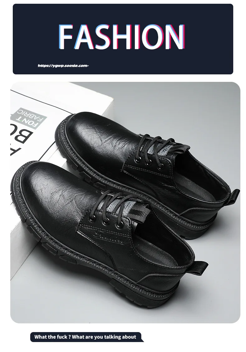 New Spring Autumn Fashion Men Work Shoes Men Leather Oxfords Shoes Casual Lace-up Formal Business Wedding Dress Shoes