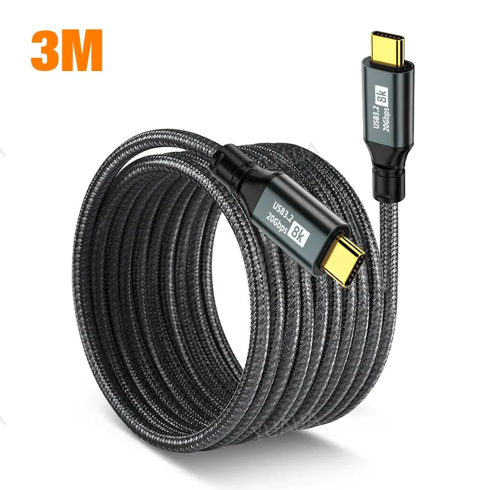USB Type C to Type C Cable PD100W Fast Charging 8K Extend Data Cord for iPhone 16 15 Pro Max Samsung Huawei MacBook Tabletv BEST SELLERS