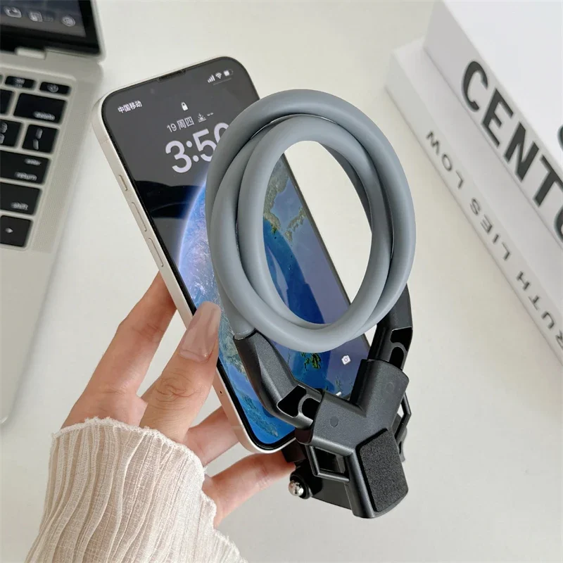 Soporte para teléfono móvil con cuello portátil manos libres, trípode colgante magnético, soporte para palo Selfie de ví
