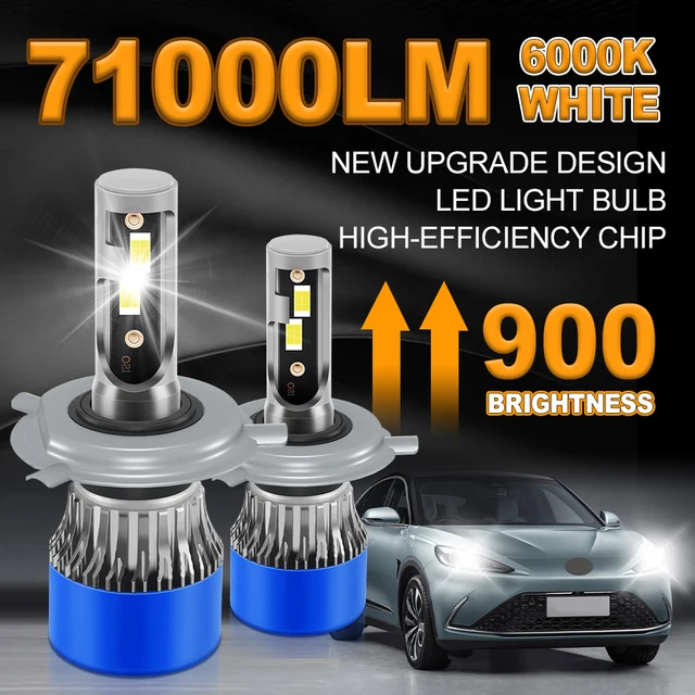 H7 H4 H11 LED ไฟหน้า 300W H1 H8 H9 H13 HB4 HB3 9005 9006 9004 9007 9012 Turbo 6000K ไฟรถสีขาว 12V 1