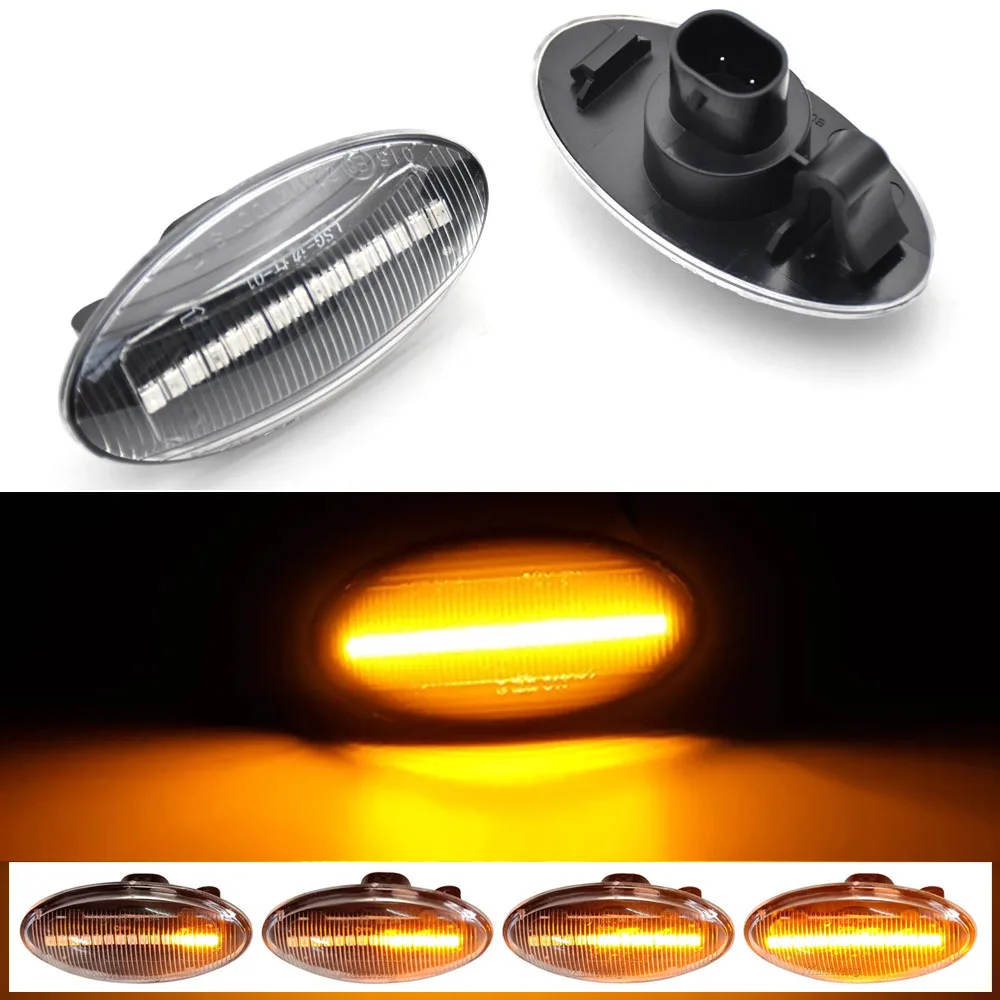 RZG Indicatori Di Direzione Laterali A LED Neri – Compatibili Con Suzuki, Opel, Fiat Sedici, 2 Pezzi, Luce Ambrata, Canbus - 3