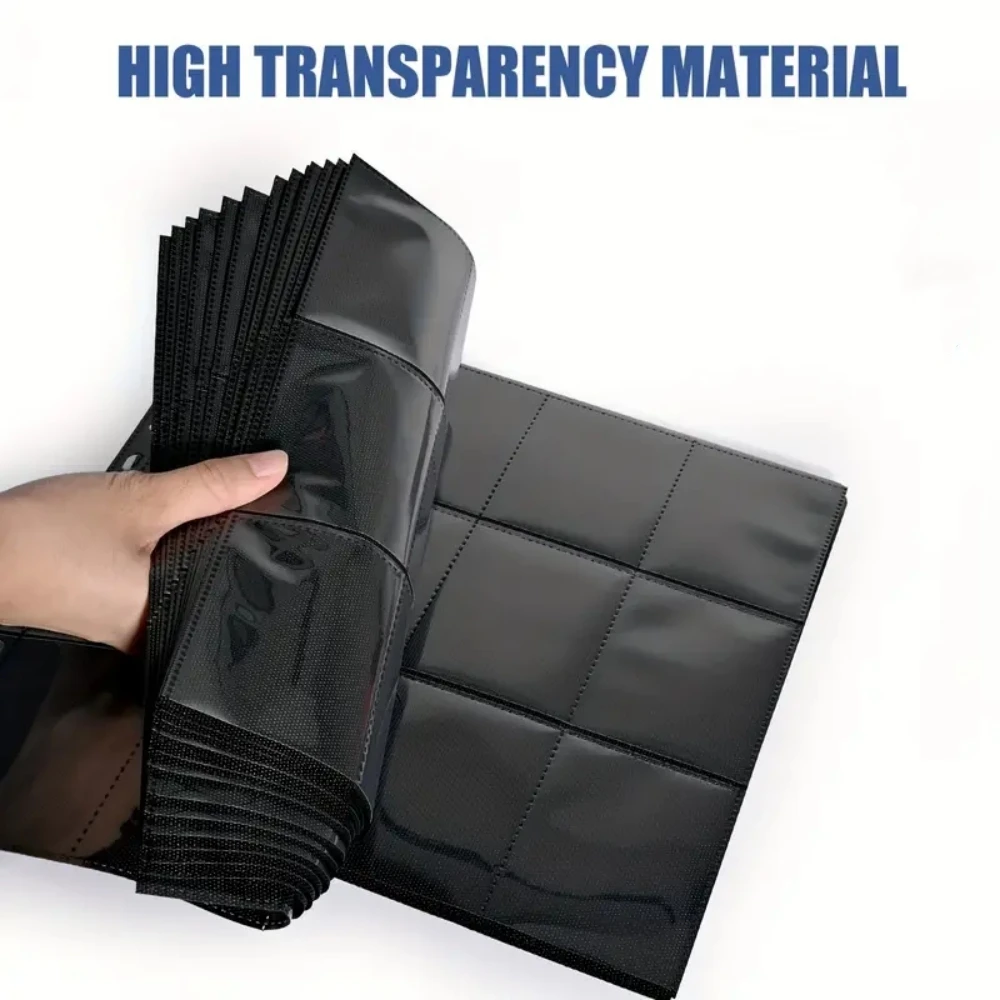 50 Pc 9 Pocket Page Protector Trading Card Sleeves Pages Baseball Pages For 11 Ring Binder Card Sheets For Standard Size Cards