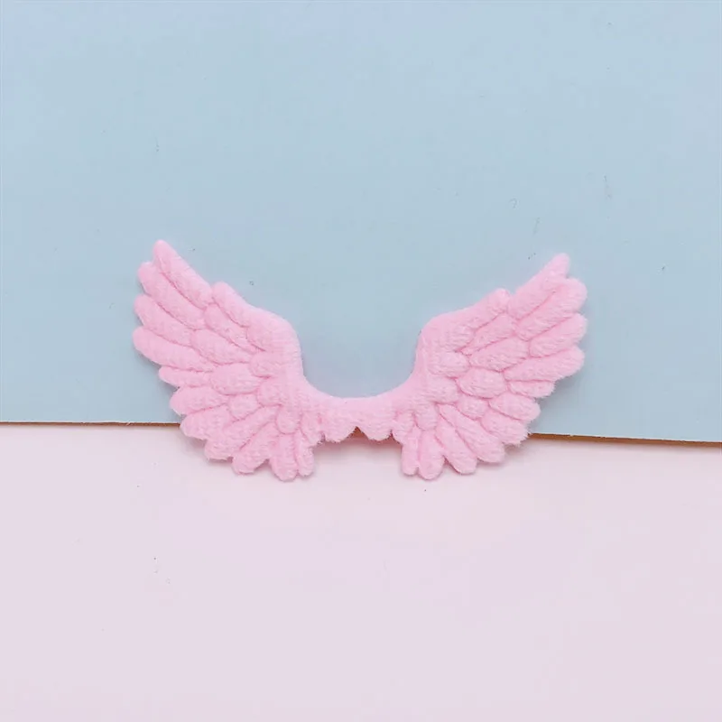 48 Stück 6,8x3,5 cm gepolsterte Filz geprägte Engels flügel Applikationen für Kinder Hut Nähen DIY Haars pange Zubehör Stoff Patches – Detail 15