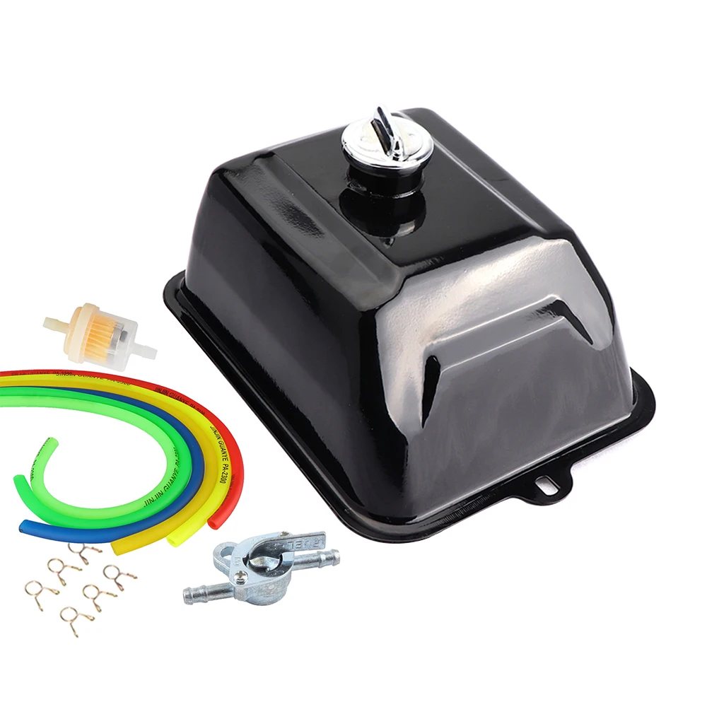 Ymiko Serbatoio Benzina 4L In Metallo Per Moto - Ricambio Per 125cc 150cc 200cc 250cc Quad, Dirt Bike, ATV, Go Kart, Con Tappo - 2
