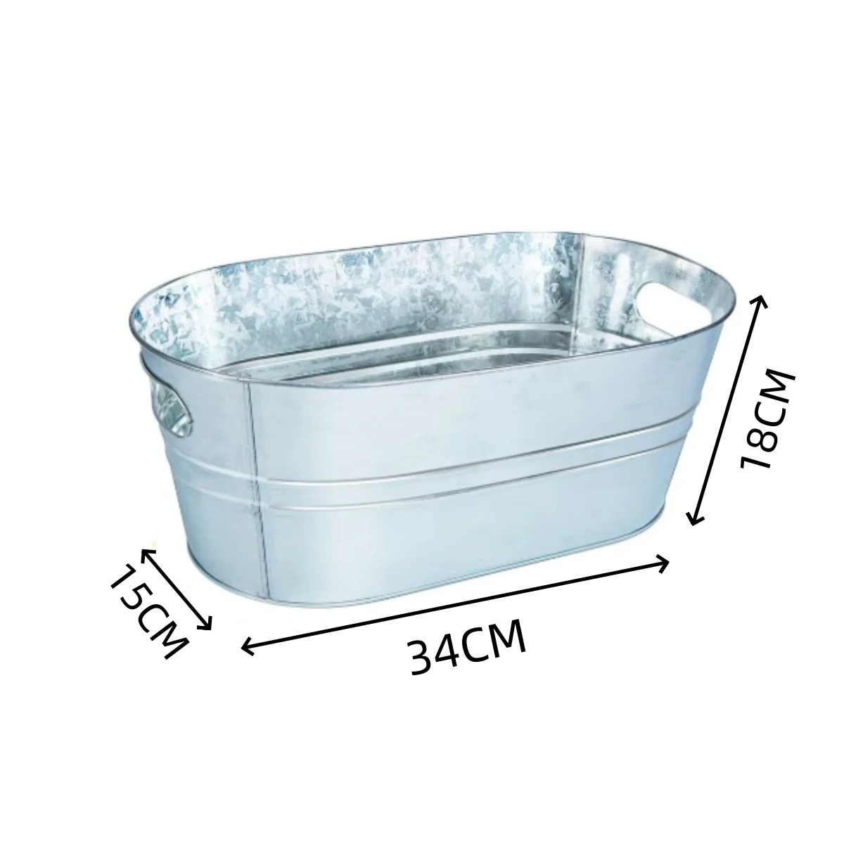 Galvanized Metal Ice Buckets 4 Gallon Large Ice Buckets For Parties Wine Beverage Tub With Carry Handle For Coolings Supplies