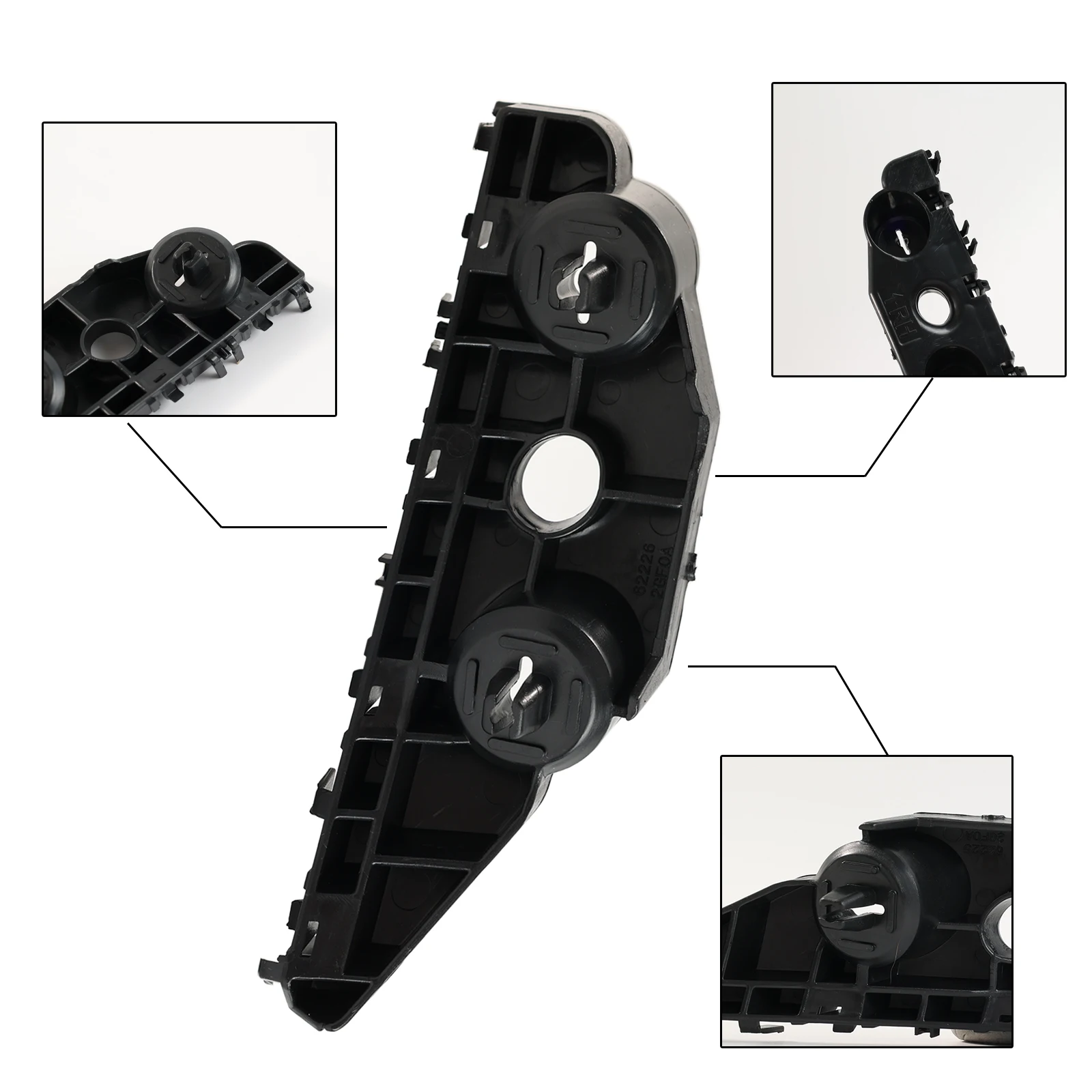 Nissan Altima Car Front Bumper Retainer Brackets Spacer Left Right Pair Side Beam Mount Support 62220-9HS0A