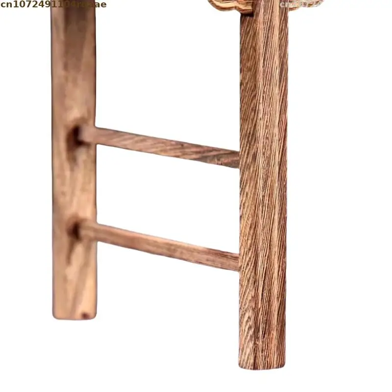 Miniature Wooden Sorting Table Coffee Tea Sets Pedestal Figurines Vase Flower Pot Display Stand Bonsai Plant Decorative Shelves