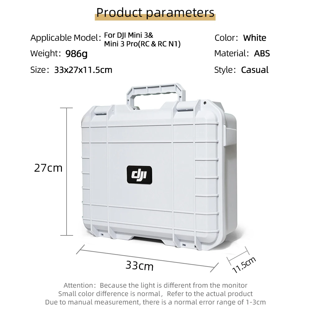 Portable Storage Box Suitcase Hard Case Waterproof Explosion-proof Carrying Case Accessories for DJI Mini 3 Pro/Mini 3 drone accessories drone storage bag dji case drone case handbag case