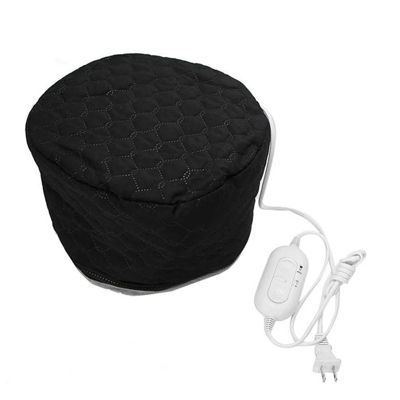 B82B-2X Household Electric Heating Hat Cap Adjustable Hot Oil Treatment Hat Salon Barber Accessories For Hair Care US Plug