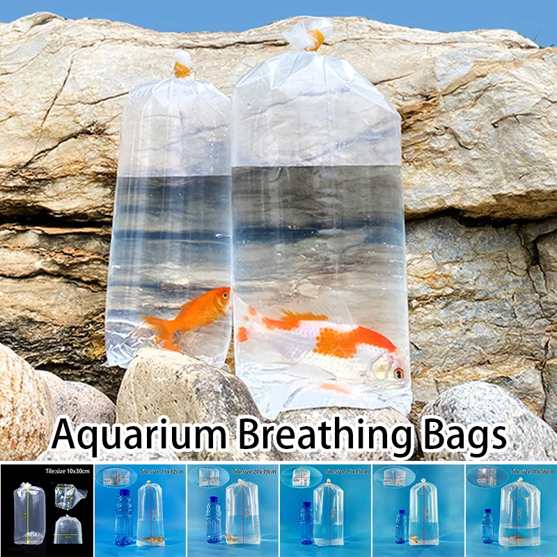 Aquarium Breathing Bags Live Fish Transport Packing Bag Fish Shrimp Aquarium Delivery Inflatable Bag 50 Pcs, aquarium breathing bags
