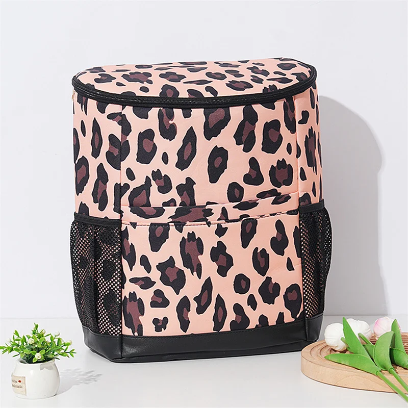

Leopard Print Insulated Lunch backpack Women Portable Cooler Thermal Food Lunch Box Kids School Food Picnic Bags storage bag