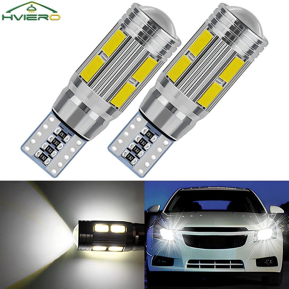 Lot De 10 Ampoules LED T10 Blanches 12V - Compatible CANBUS, Pour Voiture - Neuf