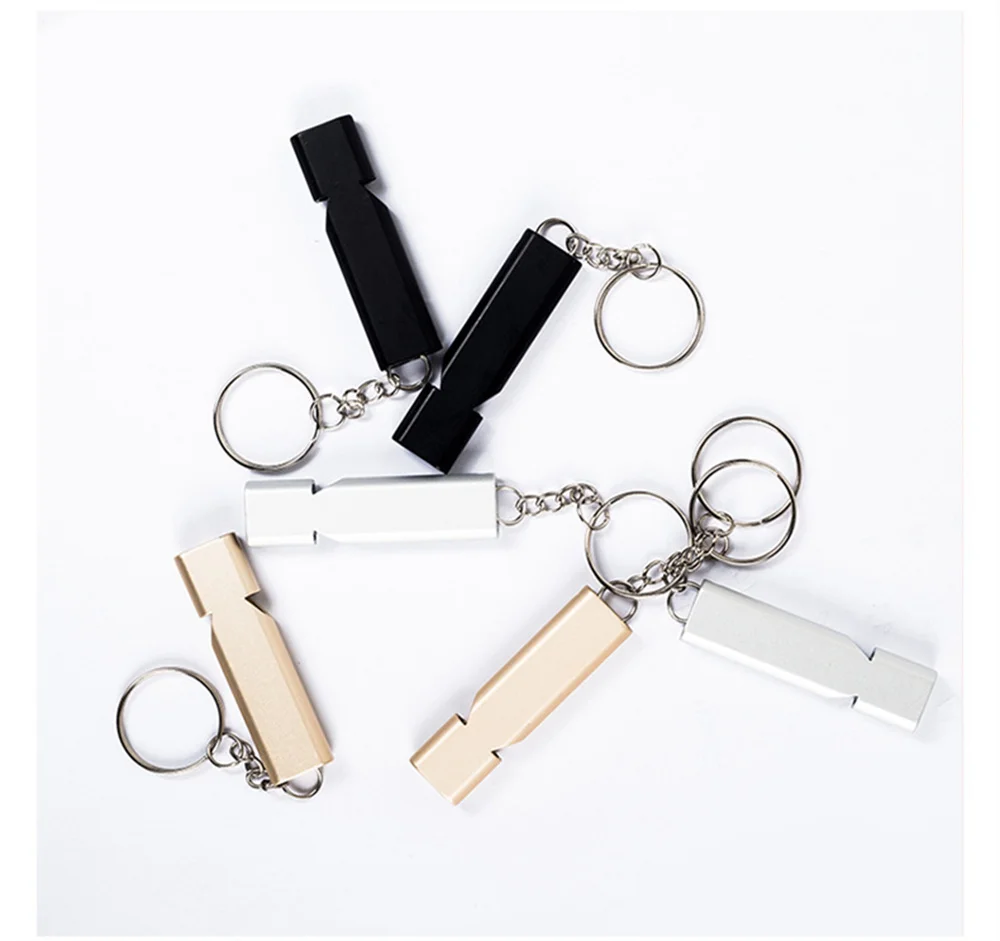 Outdoor Survival Whistle Aluminum Alloy Multi-scene Use Dual-frequency High Volume First Aid Whistle For Outdoor Sports survival whistle sport whistle sports whistle metal whistle