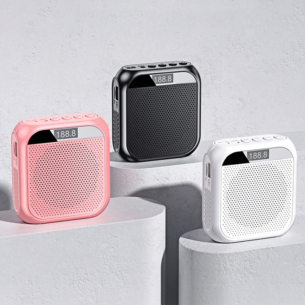 Voice Amplifier Long Battery Life Rechargeable Waistband Amplifier with Headset Microphone for Teaching Presentation