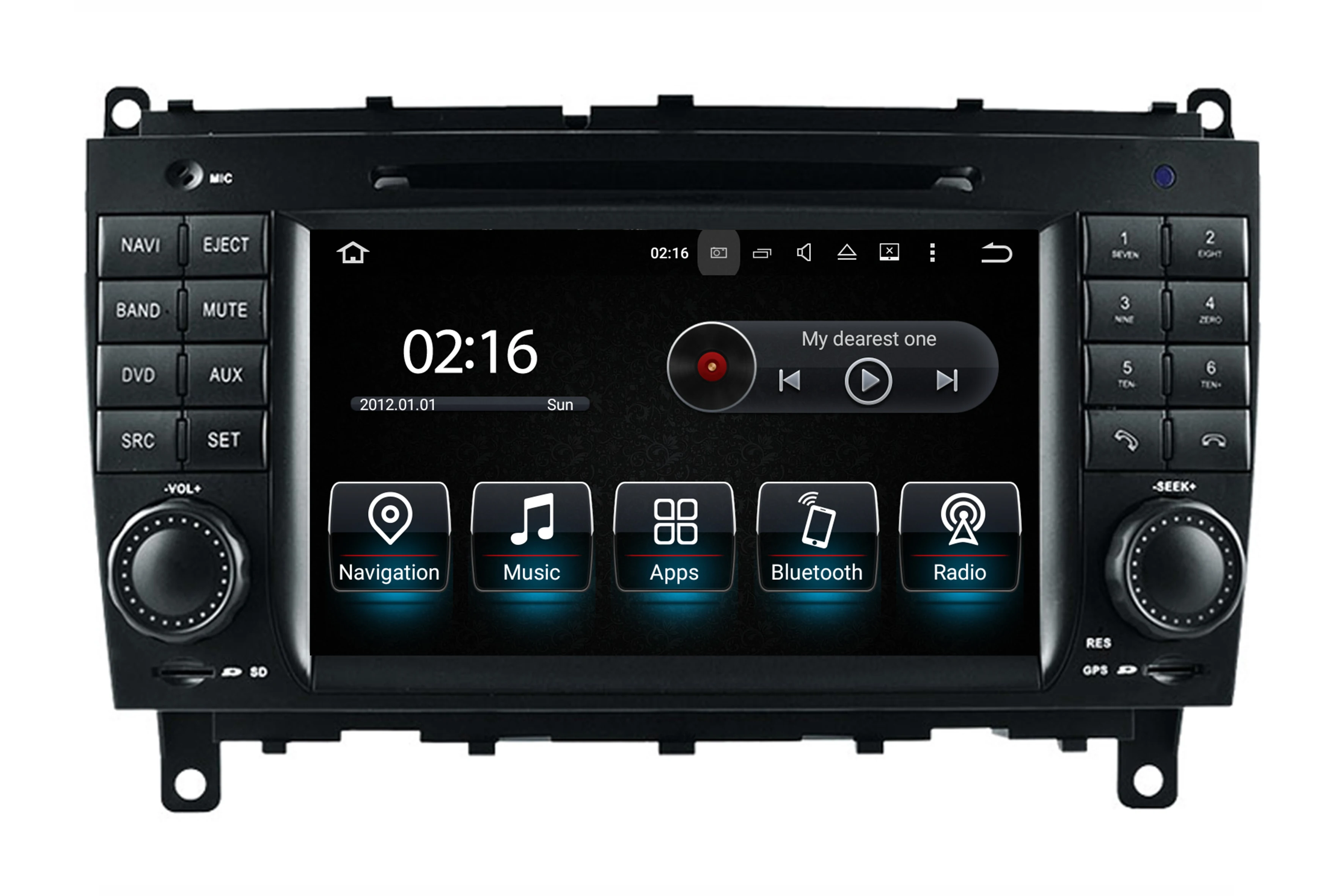 

Odtopcar For Mercedes Clk Radio Touch Screen w209 Stereo Head Unit C209 Android Auto Navigation Carplay Upgrade Multimedia playe