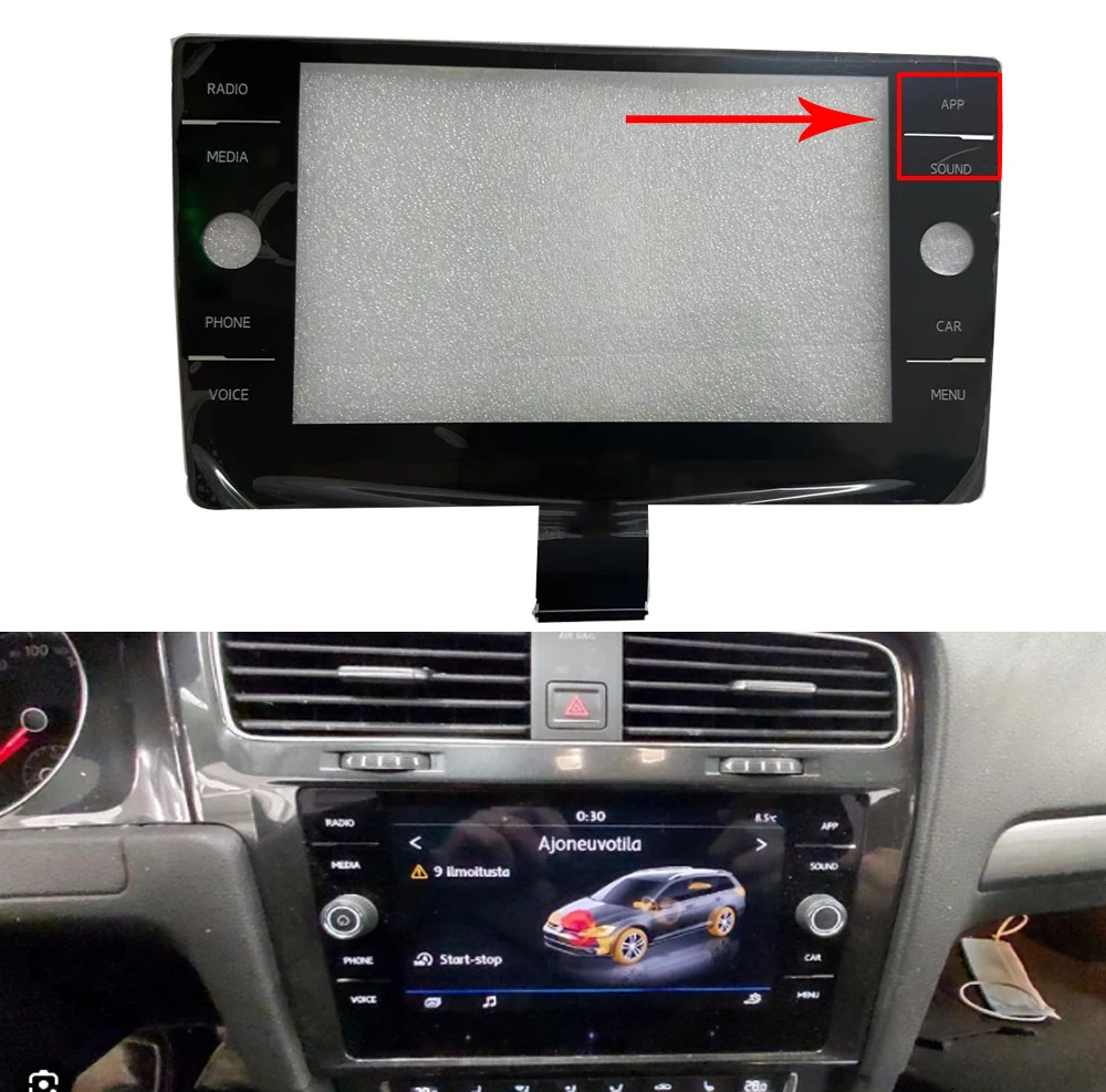 Sostituzione Car Central Multimedia Player Navigazione Radio Touch Screen Display Muslimah Golf Vii 7 5G Scopri