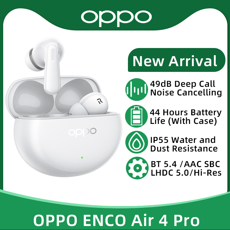 OPPO Enco Air 4 Pro TWS Earphone Bluetooth 5.4 49dB Active Noise Cancelling 44 Hours Battery Life True Wireless Headphone IP55