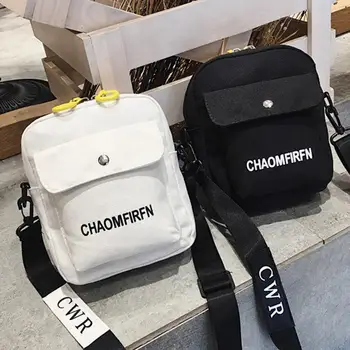 Borsa a tracolla da donna Moda colore puro Tote casual Borsa da esterno Borsa in tela Borsa a tracolla con cerniera Borse a tracolla Sac Main Femme