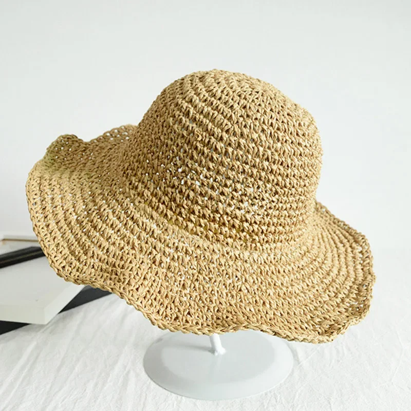 Sun Hat For women Summer Beach Hat fashiona Lafite Straw travel sunscreen multifunctional folding straw hat beach hat women sun hat