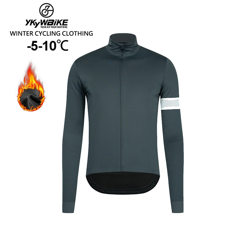 Ykywbike Winter Cycling Jacket Outdoor Warm Fleece Coat Thermal Bike Jacket Mtb Bicycle Jersey Weatherproof Windbreaker cycling jacket cycling clothes
