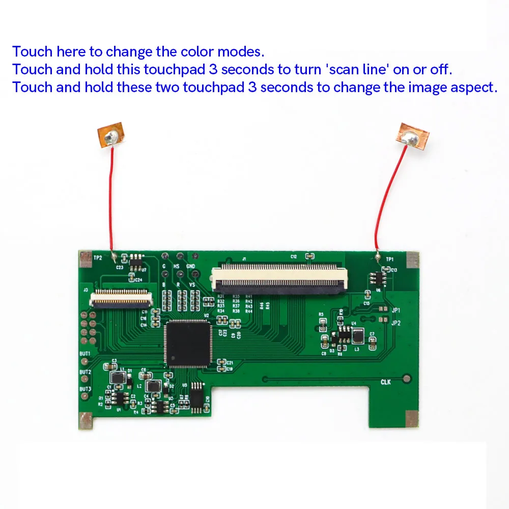 720P GBA HDMI-Compatible Backlight Retro Pixel GANi LCD Screen Kit TFT Backlight Brightness GBA LCD With Housing Shell