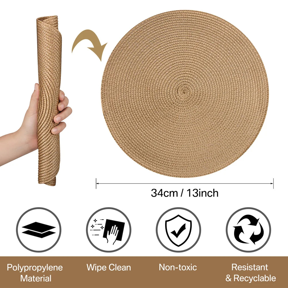 Woven Round Placemat Set 3