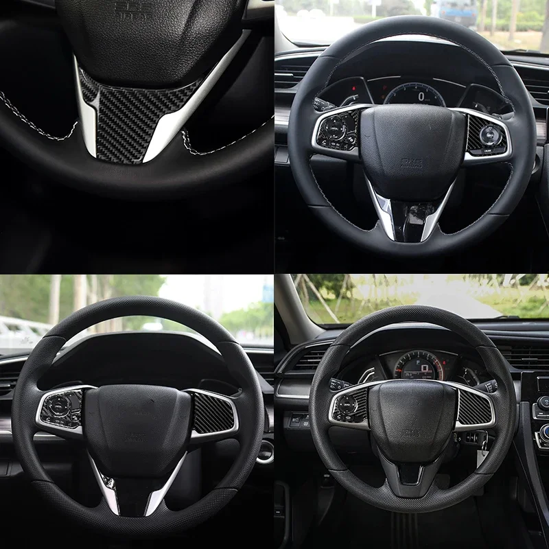 Carbon Fibre Textured Steering Wheel Interior Accent Sticker