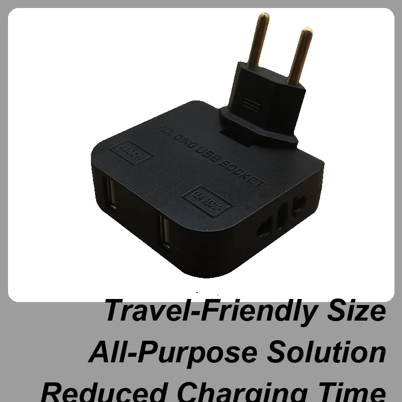 Adjustable EU Extension Plug Electrical Adapter With USB For Mobile Phone Charging Converter Socket