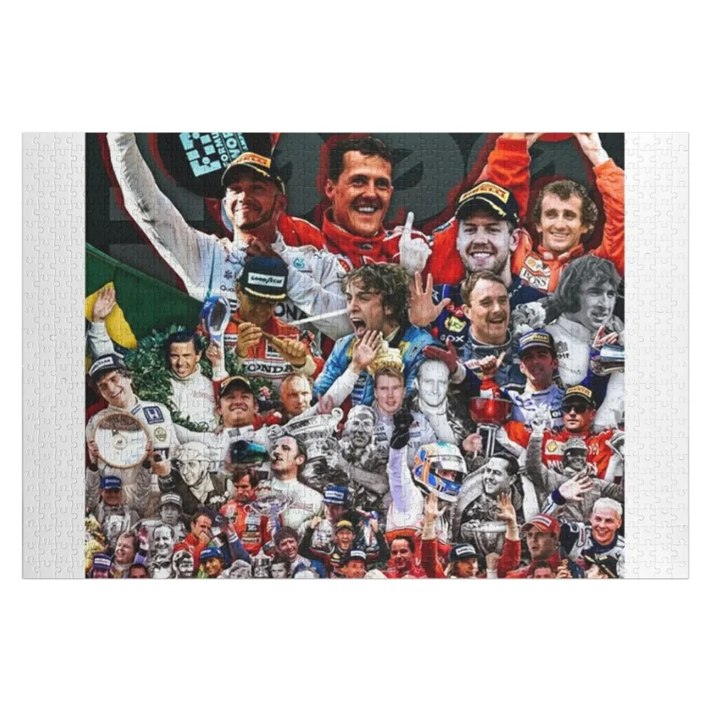 Collage 1000th - F1's Jigsaw Puzzle Custom Name Wood Baby Wooden Puzzle