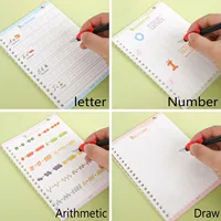 Magic Practice Copybook Pen Preschools Kids Calligraphy Russian Verison Free Wiping Children Reusable Writing Book 2