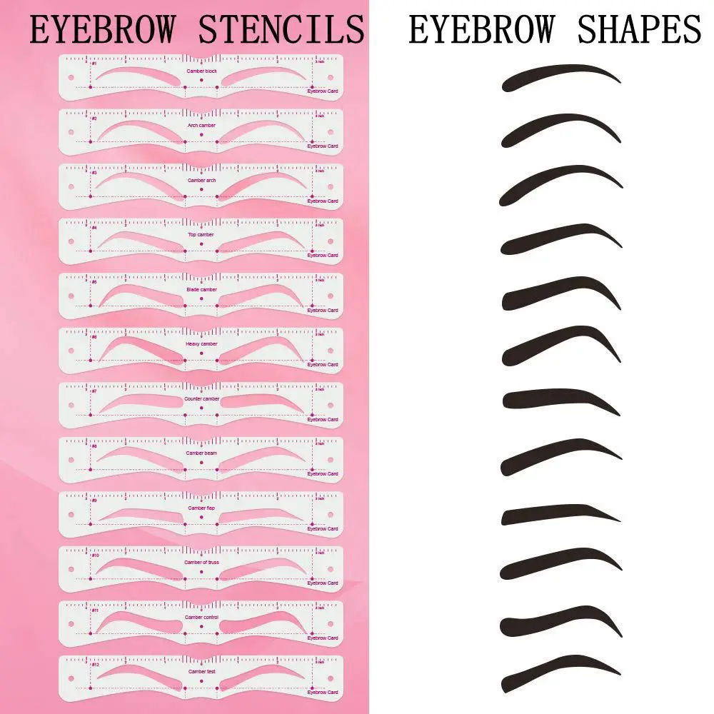 Eyebrow Shaper Kit Eyebrow Stencil Tool 14 Pcs/set