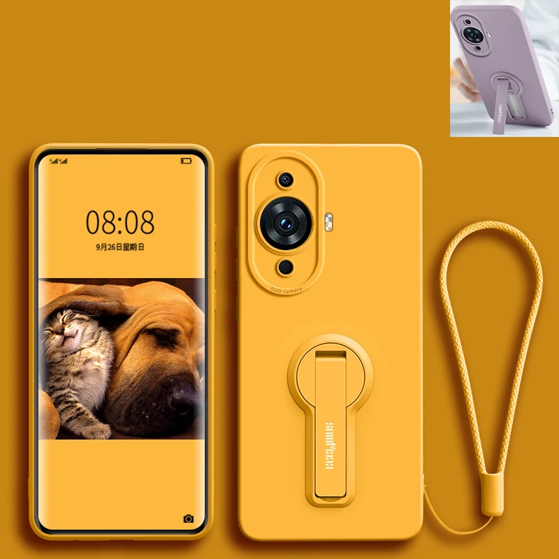 Silicone Phone Case with Camera Protection and Holder - Soft Cover