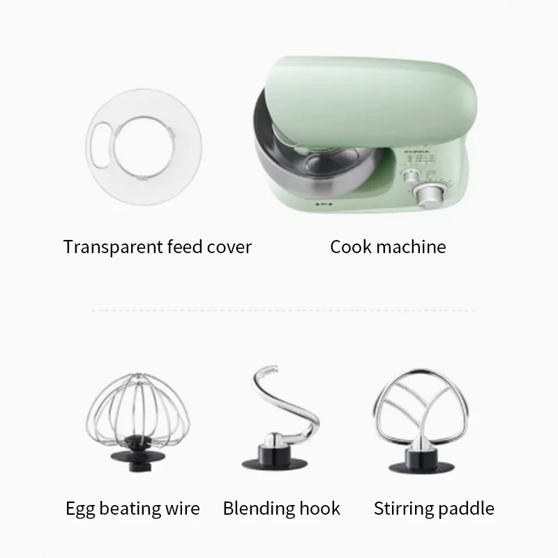 New 2024 Kangjia Chef Machine Home Multifunctional and Noodle Kneading Machine Fully Automatic Egg Beater Mixer 3L Introduction 5