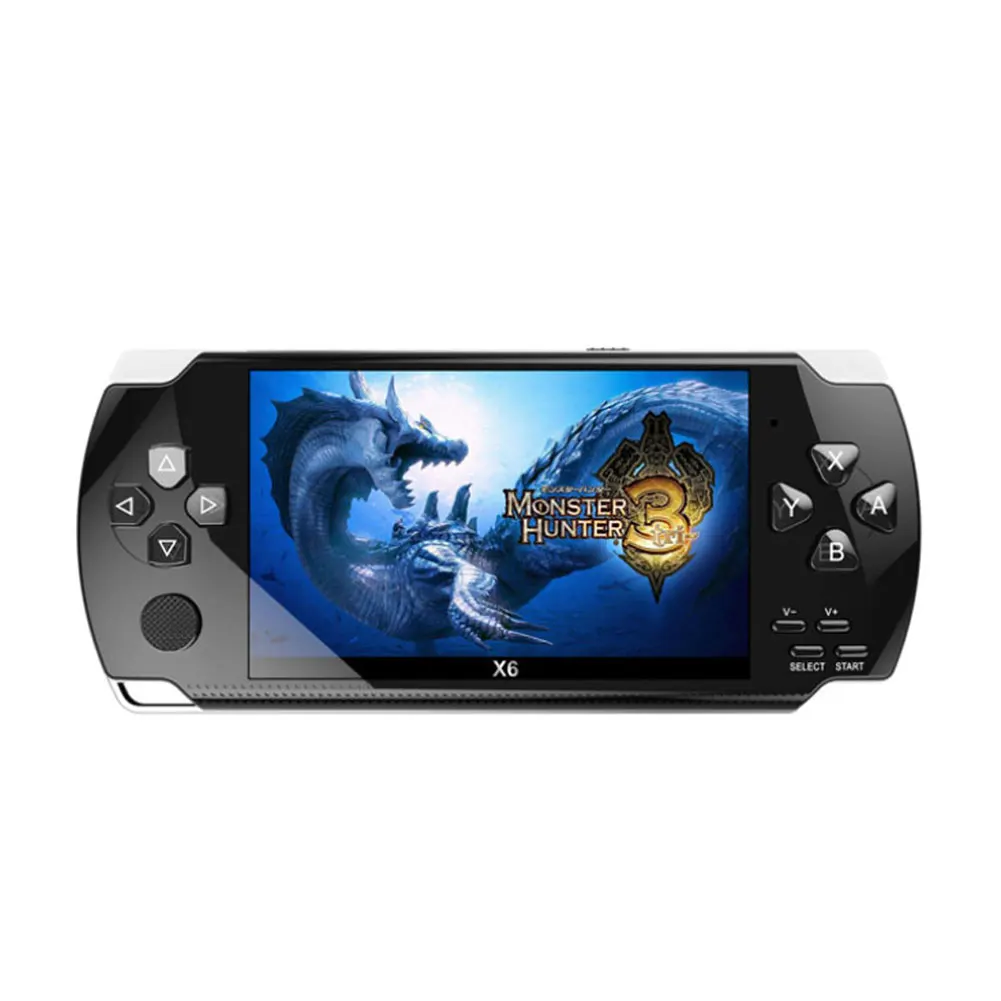 X6 Retro Video Game Console Portable Big Screen Handheld Build In 1500 Games Simulators Classic Mp3/mp4/Ebook TV Out Game Player 