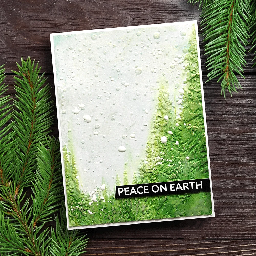 Pine Tree 3D Embossing Folder For Scrapbooking Card Making and Craft Projects White Templates with Texture embossing folder