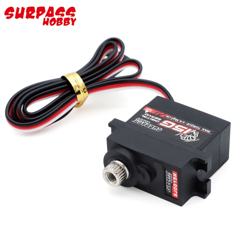 Surpass Hobby SJ0015M 4.8-6.0V 3.6kg/ SJ0015H 6-8.4V 4.5kg Metal Gear Waterproof 15g Digital Servo For RC Airplane/ Car/ Boat rc servo