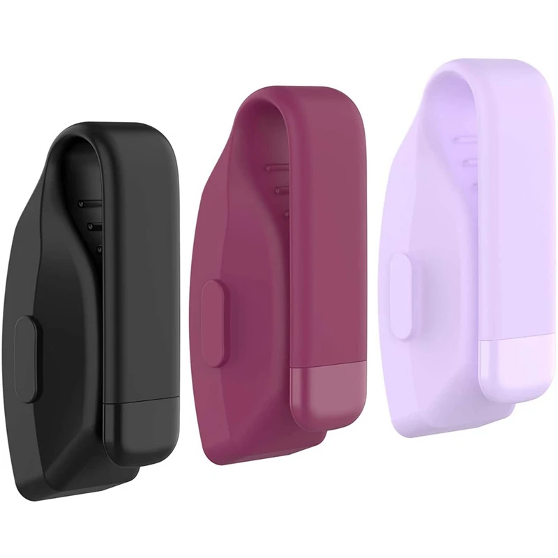 3 Pack Clips Suit For Fitbit Inspire/Inspire HR Clips With Steel Sheet, Silicone Accessory Clip