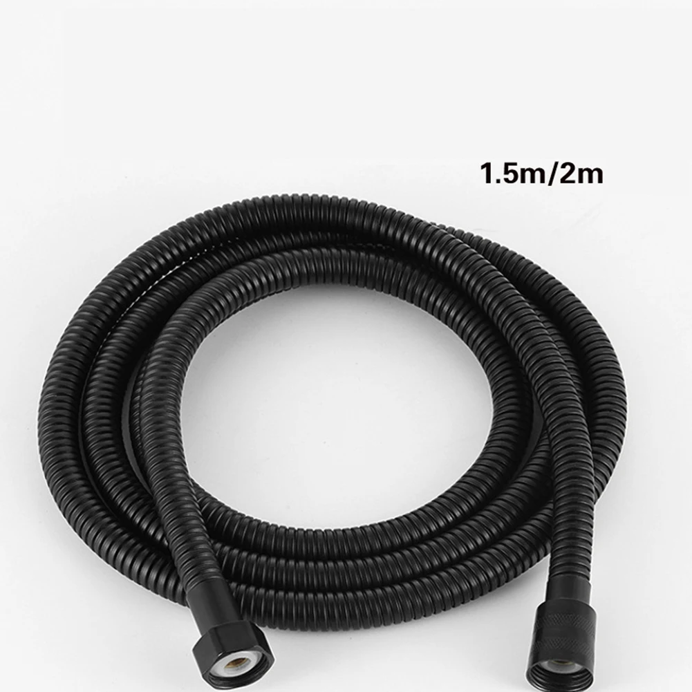 

Bathroom Shower Hose Matte Black Shower Head Diameter 20mm Fittings Flexible Handheld Accessories Crease-proof