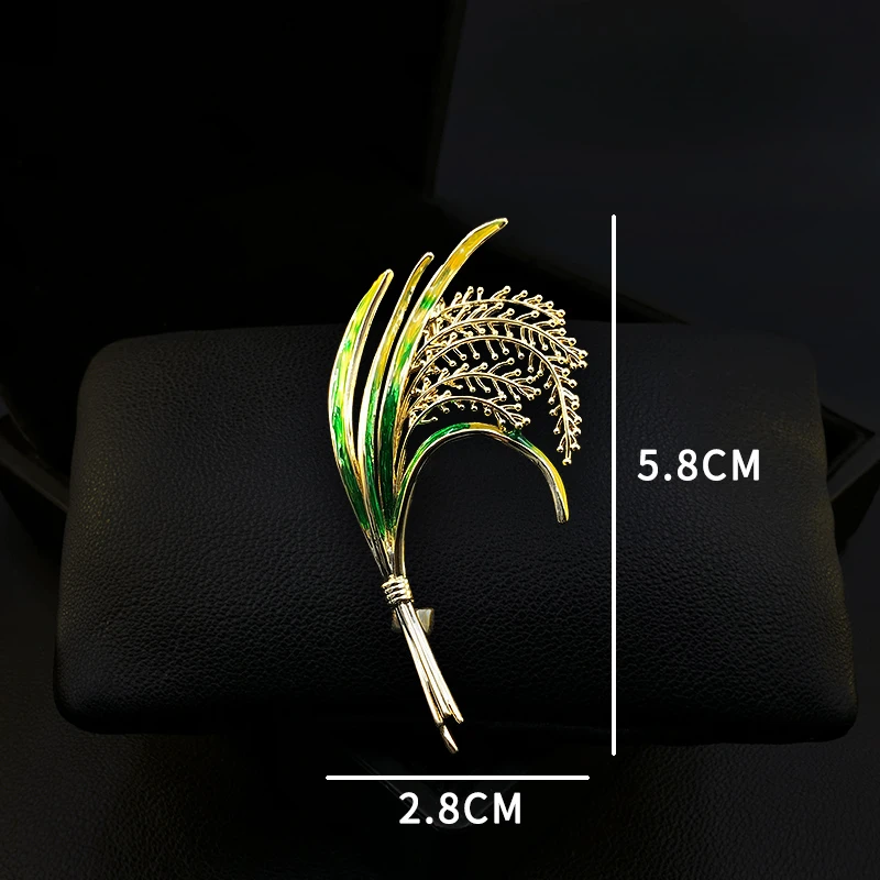 Exquisite a Bunch of Rice Blossoms Flower Brooch High-End Men Women Suit Neckline Enamel Pin Clothes Corsage Jewelry Badge 1723