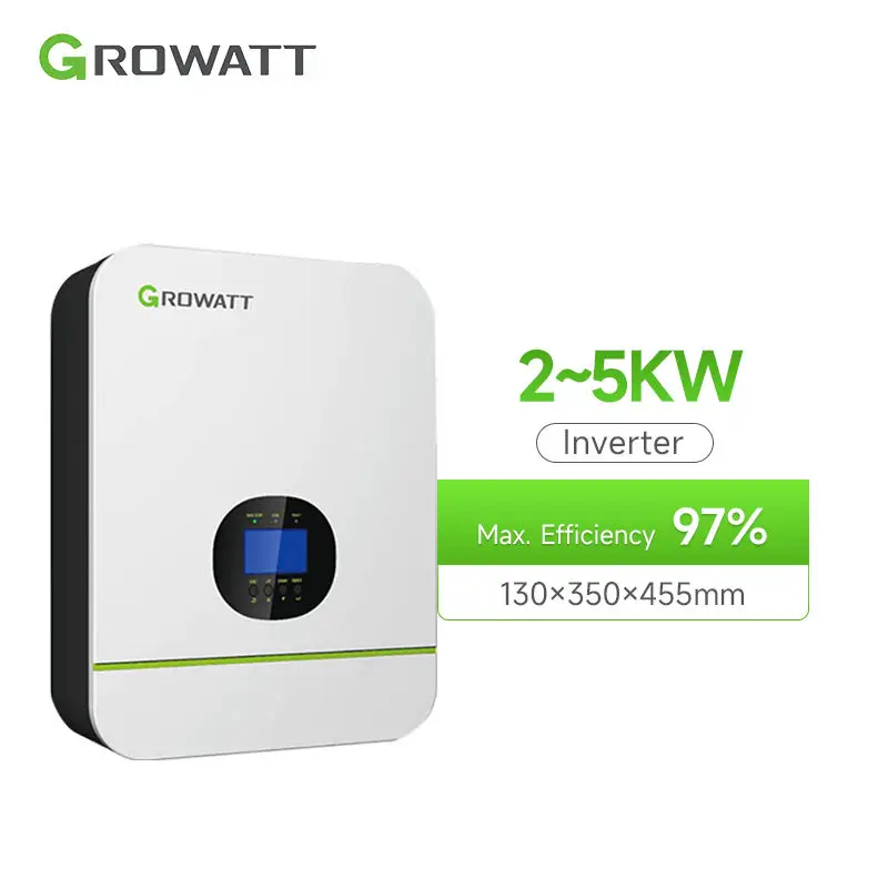 

Growatt Off Grid 3kW Single Phase Integrated MPPT Inversor 230V Onda Pura Solar Inverter For Solair Power System