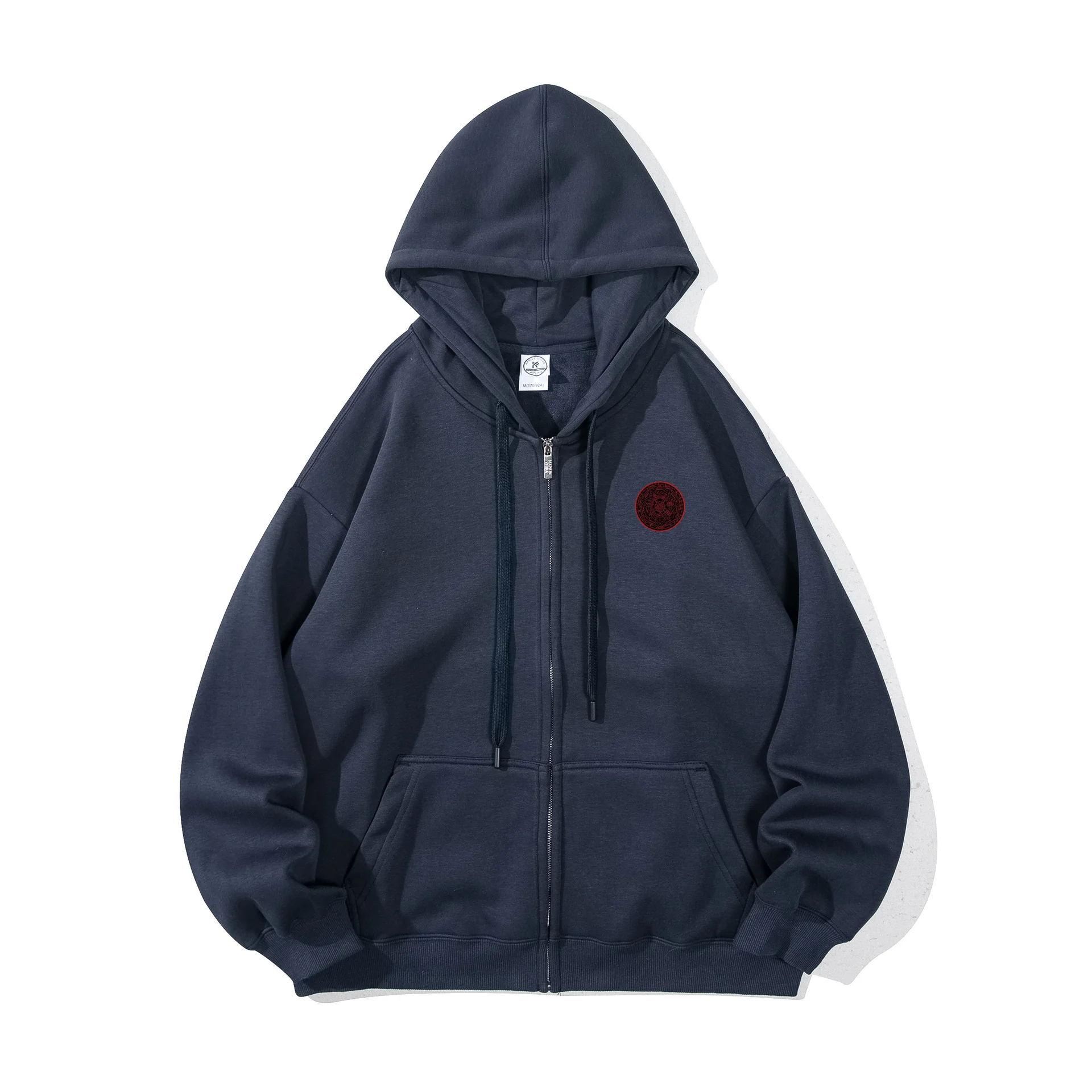 Autumn/Winter Hoodie Men's Vintage Zipper Long Sleeve Loose Jacket Coat Harajuku Casual Gothic Hooded Sweatshirt Street Wear