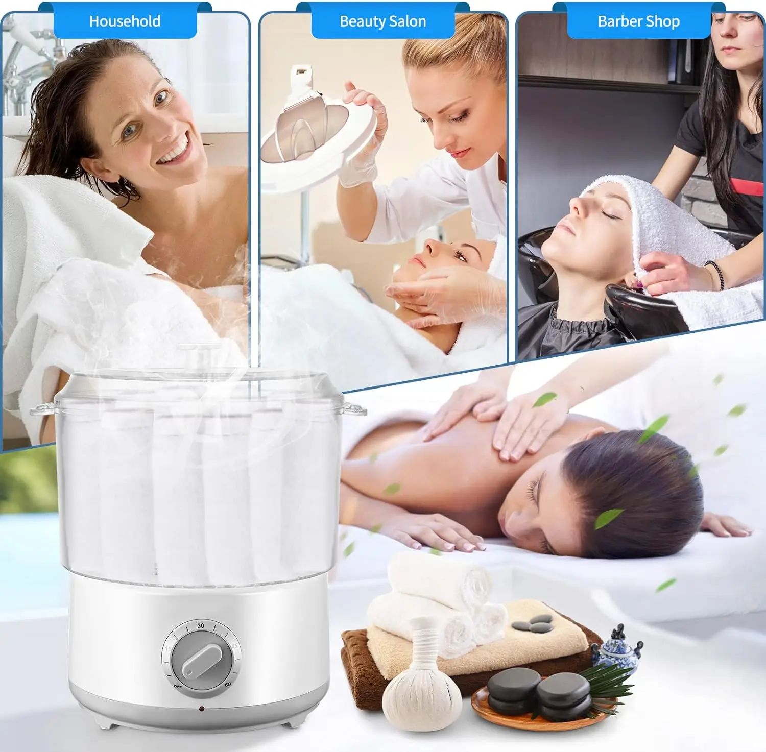 スパサロン用プロフェッショナルスチームタオルウォーマー、202 ° F 5