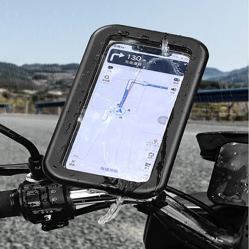 Bike Phone Holder Waterproof Bicycle & Motorcycle Phone Holder 360° Rotation Fits Most 
