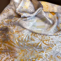 Bohemian Style Floral Print Women’s Square Silk Scarf Satin Head Wrap Tropical Leaf Flower Design Scarves Bandana Hijab - Image 4