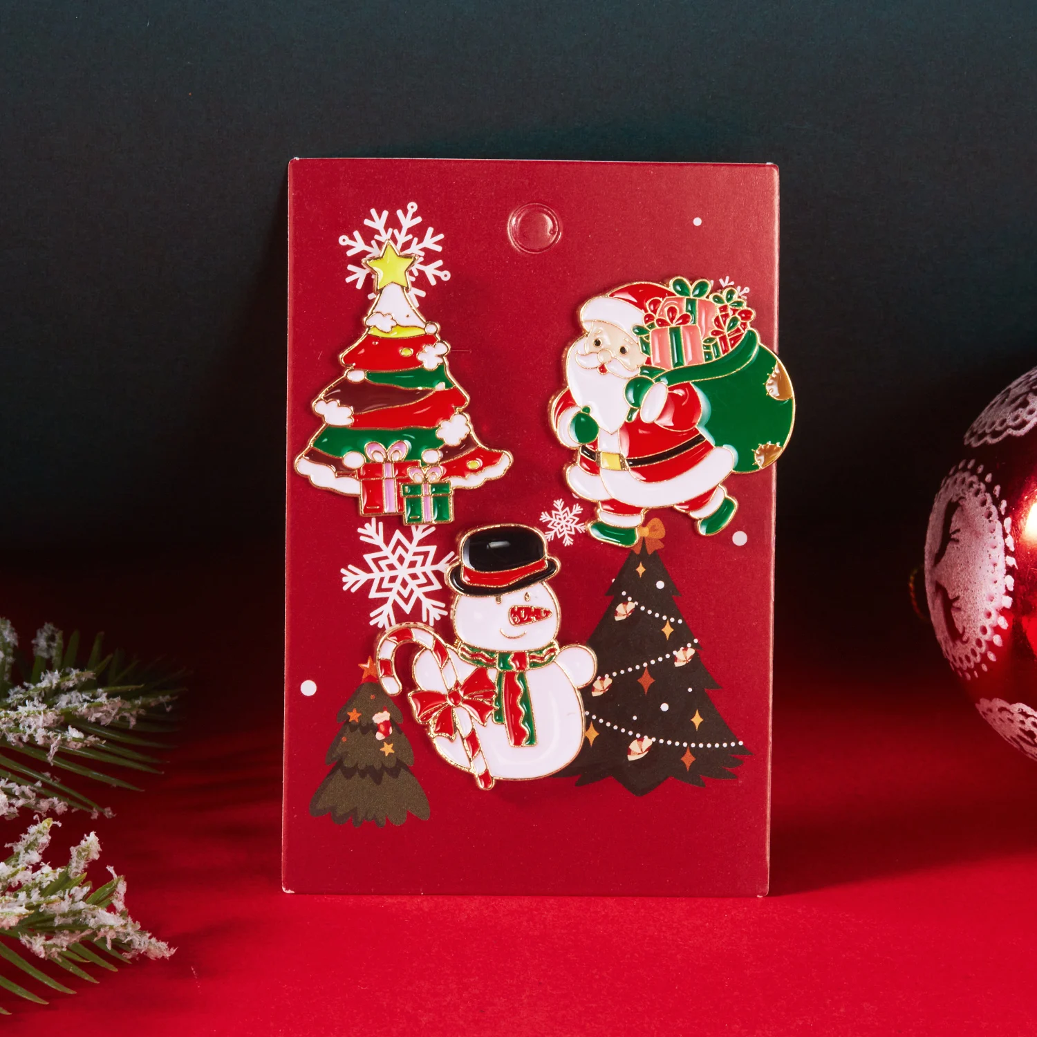 Frohe Weihnachten Baum Hirsch Schneemann Emaille Brosche Set für Frauen Männer Mode Weihnachten Party Festliche Urlaub Schmuck Neujahr Geschenk – Detail 11