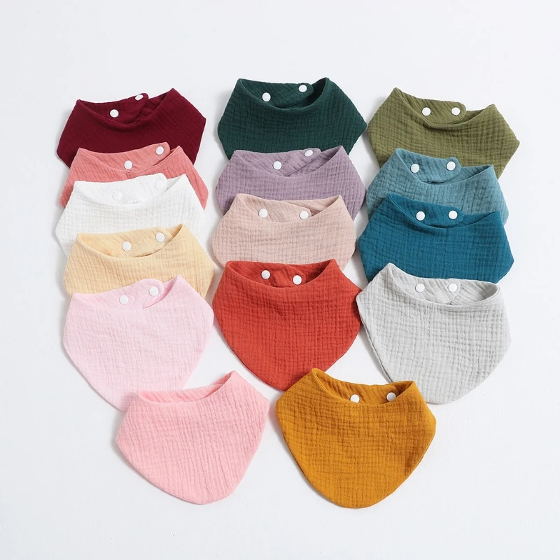 Baby Cotton Bib Feeding Saliva Towel Scarf Burp Cloth For Boy Girl