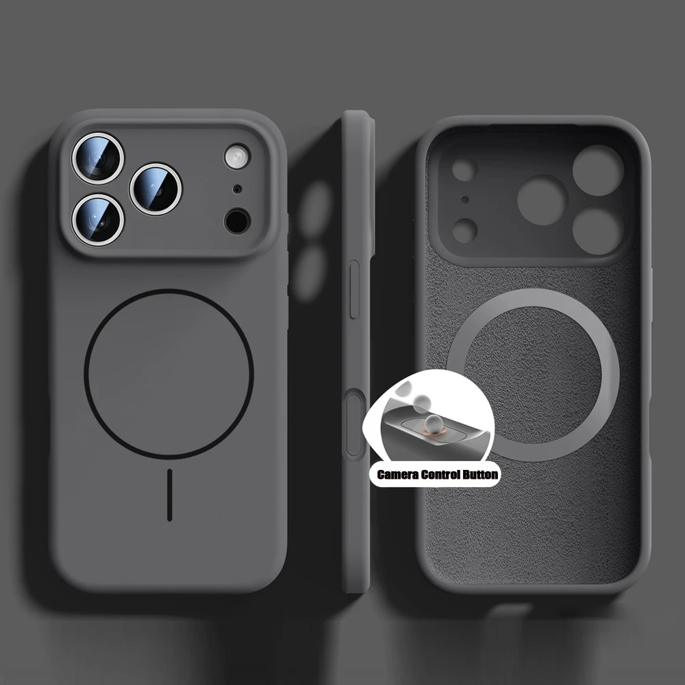 ตัวเลือกสินค้า เคสซิลิโคนเหลวสีส้มสำหรับ iPhone 17 Pro Max พร้อมชาร์จ Magsafe