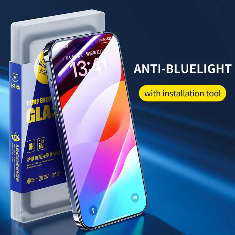SmartDevil Full Cover Tempered Glass for iPhone 17 17Pro Max 16ProMax 16Pro Screen Protector for iPhone 15Pro HD Anti-blue Light - Image 8