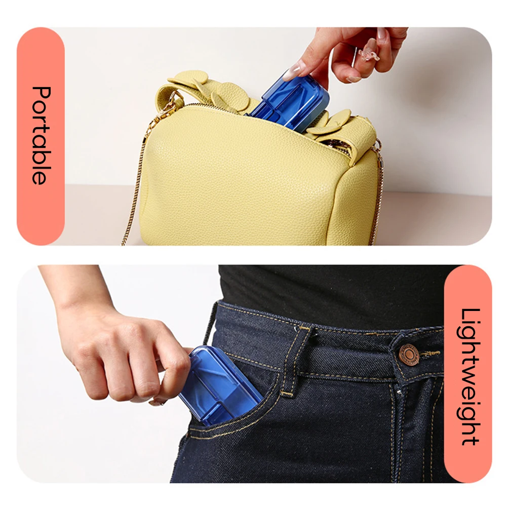 Compact Travel Pill Organizer with Compartments for Daily Medication Storage