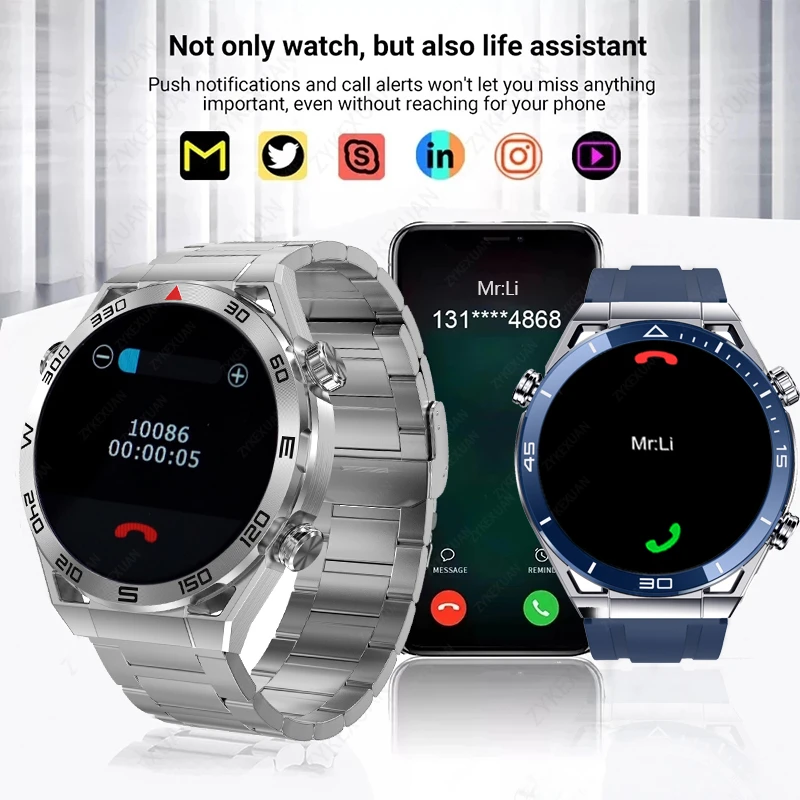 Huawei-reloj inteligente Xiaomi NFC para hombre, dispositivo con rastreador  GPS, Pantalla AMOLED HD de 454x454, frecuencia cardíaca, ECG + PPG